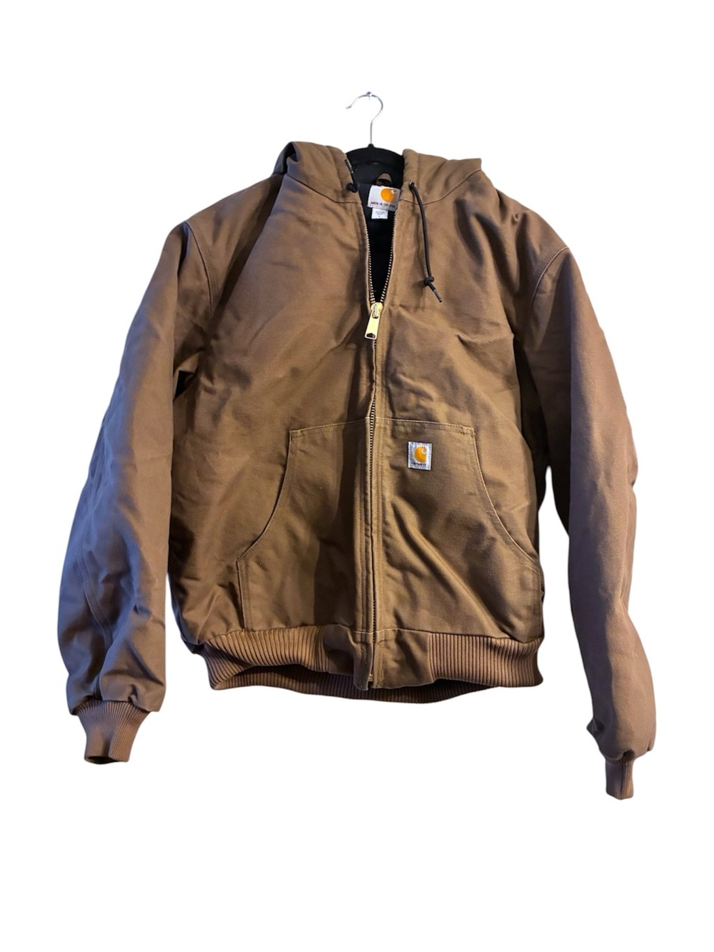 🧥 Carhartt J140 BRN Active Jacket Made in USA Quilted Lined Mens Large